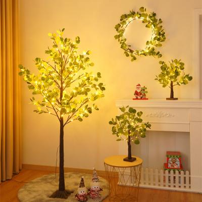 China Art Deco Factory Sale House Decoration 180cm 136L LED Eucalyptus Tree Light for Room Decor Holiday Party Shop Outdoor Garden Festival for sale