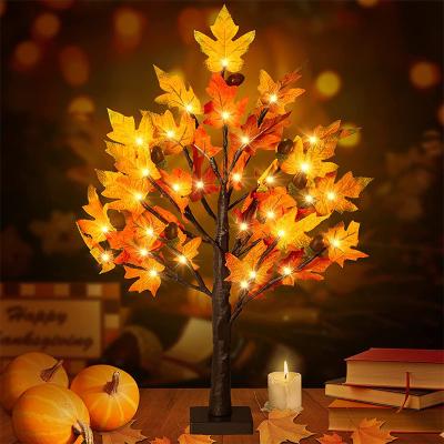 China Custom 0.6m Fairy Light Christmas Tree Maple Leaf Tree Lamp LED Table Lights Warm White for Halloween Party Wedding Indoor Outdoor Garden for sale