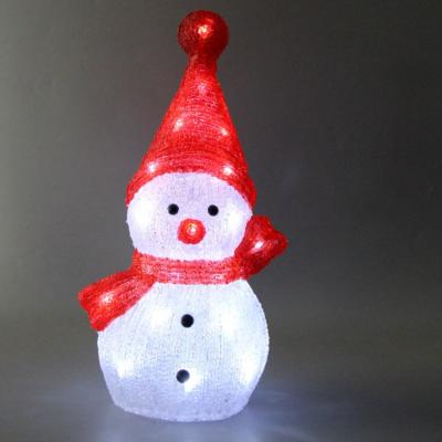 China New Design 3D Handcrafted Acrylic Santa Animals 3D Snowman Figures Led Lights For Christmas Decorations Gifts Toys for sale