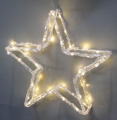 China New Design 3D 2D Star Hand Made Acrylic Iron Figures Christmas Lights Christmas Decorations Holiday Lighting for sale