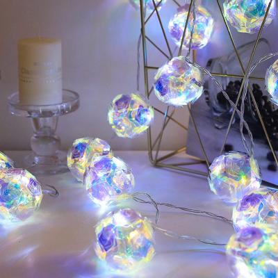 China Rose Flower String Lights Outdoor LED String Lights for Wedding Christmas Decoration, Mounted Flower Light String for Indoor Home Room Valentine Decoration for sale