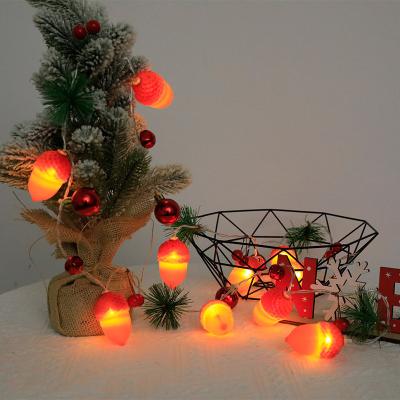 China Christmas light with pine cone christmas ornaments best price10L ps pine cone light up for diy christmas tree decorations for sale