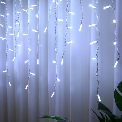 China Icicle Christmas Lights Wire Rope Rubber Icicle Christmas Lights Decor Outdoor 3meter Fall 0.3-0.7m Led Window Icicle Lights New Year Wedding Party Garland for sale