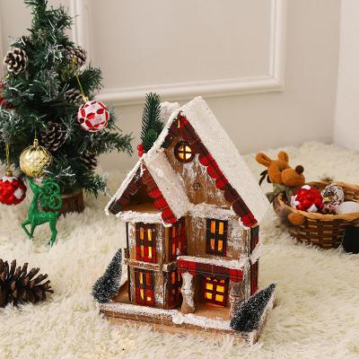 China Factory Sale Natural Wooden Pre Lit Christmas Tree For Table Room Under Tree Mall Showcase Christmas Decorations for sale