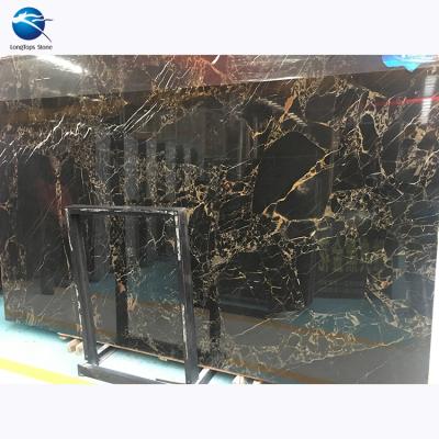 China Black Extra Gold Portoro Marble Marble Price Decoration Portoro Material for sale