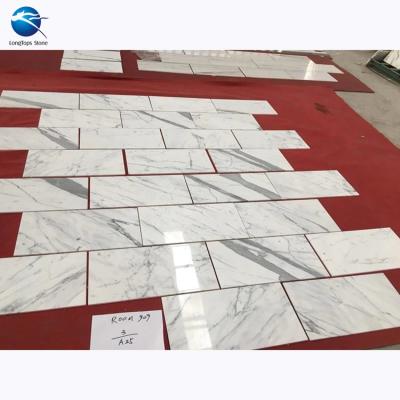 China Calcata Indoor Italian White Marble Flooring Tiles Wholesale Price for sale