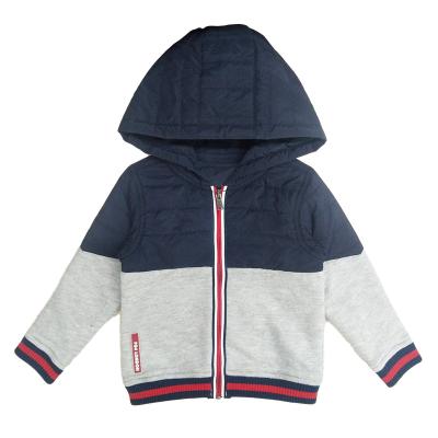 China Anti-pilling Toddler Baby Boy Winter Hoodie Filling Jackets With Zipper Sweatshirt For Kids for sale