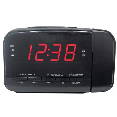 China Digital Led Projection Table LCD Display Screen Wall Alarm Clock FM Radio Desk AM Clock Radio Digital Led Projection for sale