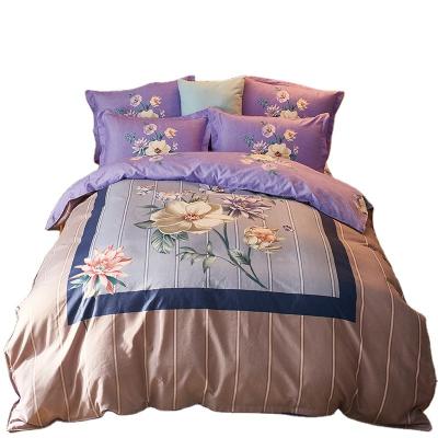 China Nondisposable Skin Friendly Washable Soft Cotton Breathable Cotton Bedding Four Piece Set for sale