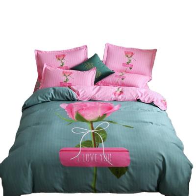 China Nondisposable Cotton Skin Friendly Stylish Wash Friendly Soft Bedding Set Of Four Pieces for sale