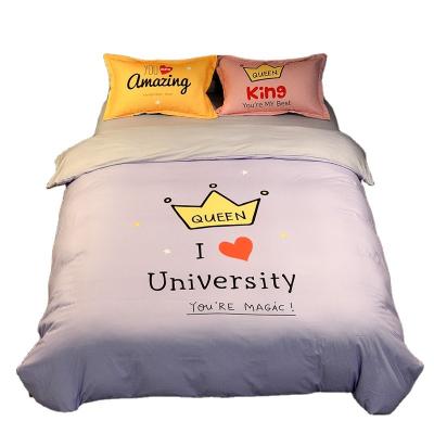 China Nondisposable Washable Skin Cotton Soft Bedding And Cotton Friendly Breathable Comfortable Four Piece Set for sale