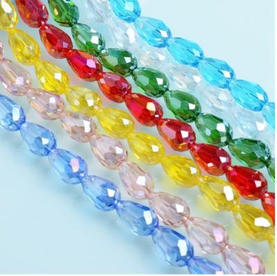 China AB Glass Water Drop Beads Crystal Teardrop Beads For Jewelry Making DIY Loose Beads Makers for sale