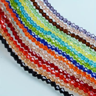 China Bicone Crystal Faceted Crystal Bead For Jewelry Making Accessories Glass Beads DIY Multi Colors Multi Colors for sale