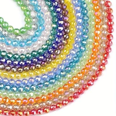 China Hot Selling Customized Color 96 Crystal Cut Faceted Round Beads Crystal Glass Ball Beads For Jewelry Making for sale