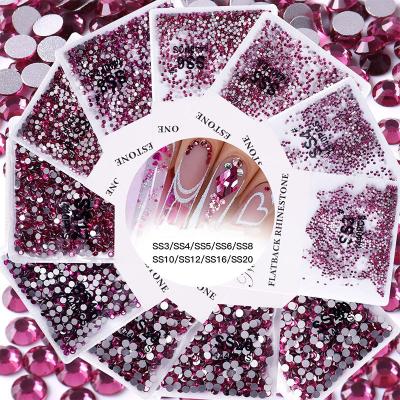 China 1440PCS/SET Rhinestone Crystal Stone Rhinestone Glitters Crystal Glass Flat Back Nail for sale