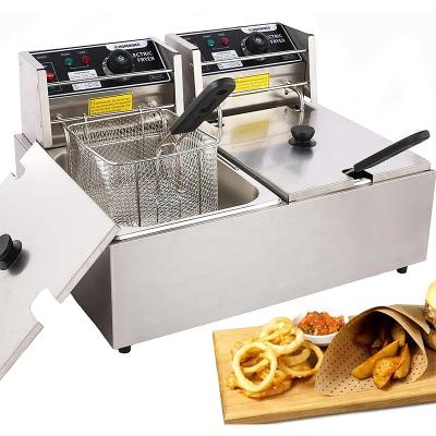 China Easy Operate Stainless Steel Commercial High Quality Electric Potato Deep Fryer Machine for sale