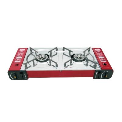 China Stainless Steel Gas Cooker Gas Cooker Gas Cooker Easily Cleaned Portable 2 Burners for sale