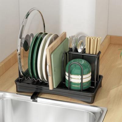 China Viable Wholesale Adjustable Kitchen Dish Rack Stainless Steel Shelf Storage Rack Dish Rack for sale