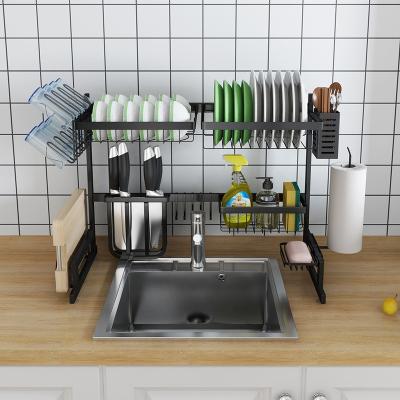 China 65CM viable promoted black stainless steel kitchen sink organizer for sale