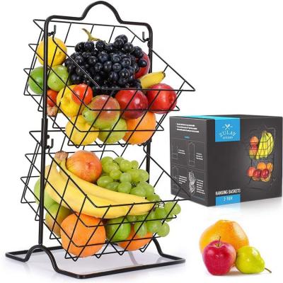 China 2021Hot Viable Selling Multifunctional Mobile Metal Children Toys Kitchen Fruit Storage Box Vegetable Storage Rack for sale