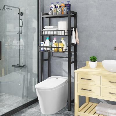 Chine Sustainable 3 - Tier Shelf Bathroom Space Saver Over The Corner Bathroom Cabinet Tower Shelf Organizer Bathroom Storage Rack Toilet Rack à vendre