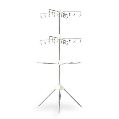 Chine Modern Metal Floor Standing Hanger Easy Installation Balcony Folding Clothes Drying Rack For Laundry Room Cabinet à vendre