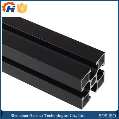 China High Quality Industrial Aluminum Decoration Profiles Standard Black Anodized 4040 Aluminum Square Pipe for sale