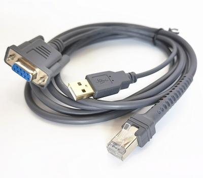 China For COMPUTER RS232 to RJ50 Scanner Cable DB9P Female to USB AM RJ50 10P10C Plug and PVC Serial Scanner Cable Cable for sale