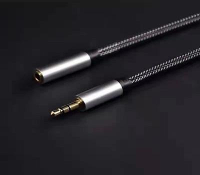 China Factory Wholesale Braid Car Phone Headphone Nylon Headset Audio Extension Audio Cable Male To Female 3.5mm Audio Cable for sale