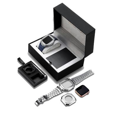 China Unique Design Loog Modification Original Luxury Watch 40mm Kit Metal Case For Apple Stainless Steel Watch Case Metal Bezel 44mm Strap for sale