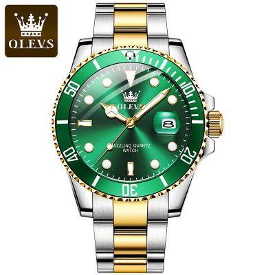 China Brand 5885 Stainless Steel Automatic Strap Quartz Wrist Watch OLEVS Men Business Fashion Date Waterproof Analog Watch For Men for sale