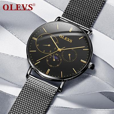 China Classic Luxury OEM LOGO From Factory Clock Brand Quartz Watch Mesh Watch Strap Hot Sell Chronograph Sports Men's Watch for sale