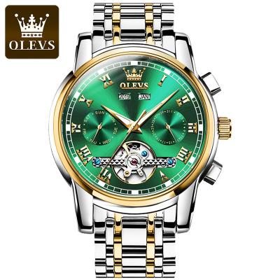 China Automatic Date OLEVS Men Watch Men Fashion Sport Wristwatch Multiple Time Zone Relogio Watch Clock Masculino Stainless Steel 2019 Luxury for sale