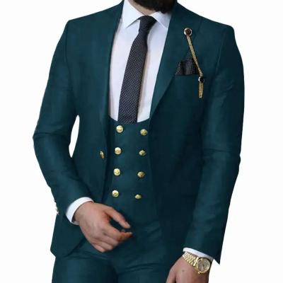 China Anti-Shrink Italian Business 3 Pieces Royal Blue Classic Blazer Groom Suit Men Prom Tuxedos Groomsmen To Marry Suit For Men for sale