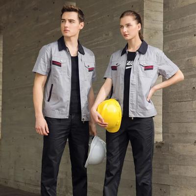 China Other Logo Construction Engineering Safety Uniform Industrial Wholesale Custom Cotton Polyester Workwear Safety Coverall Working Suit for sale