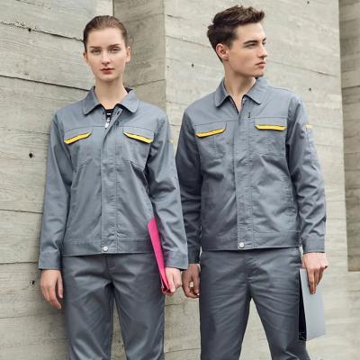 China Workwear Set Professional Industrial Cotton Polyester Construction High Quality Jumpsuit Manufacturer Wear Suit Breathable Working Uniform for sale