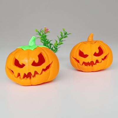 China Biodegradable Materials PLA Resin Pumpkin LED Light Lantern Eco - Friendly With Cover for sale