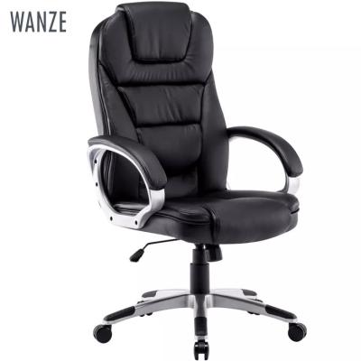 China WZ-518 PU Boss Office Chair Ergonomic Commercial Leather Swivel Office Swivel Chair for sale