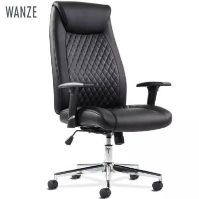 China Egnomic Executive Computer Chair Slipcovered Arm PU Leather Office Chair Height-Adjustable Office Chair with Chrome Accents for sale