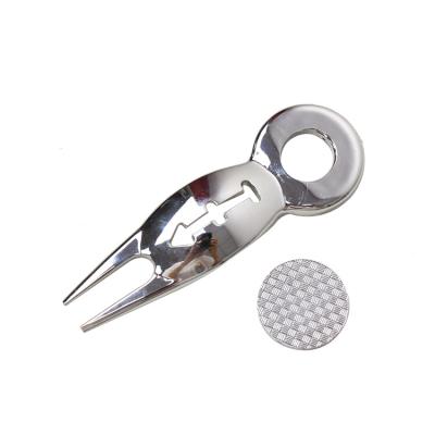 China Stainless Steel OEM Golf Digging Repair Tools With Golf Ball Marker Custom Metal for sale