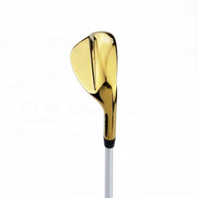 China Golf Club Golf UT Customized Forged Shiny Gold Color Mirror Artwork Golf Club Stainless Steel Golf Wedge for sale