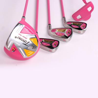 China Fiberglass New Listing Pink Kid Golf Club Set Custom Kids Golf Club Complete Set for sale