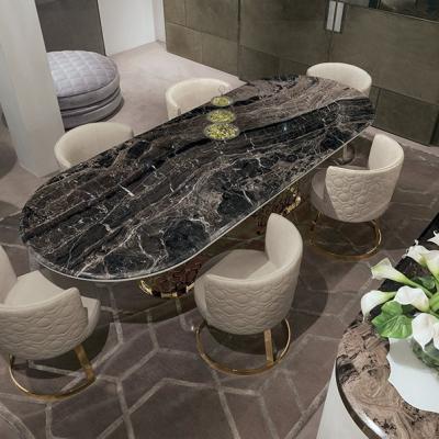 China MDF Restaurant Kitchen Dining Table Rectangle Luxury Modern Square Extendable Round Wood Texture Marble Dining Table for sale