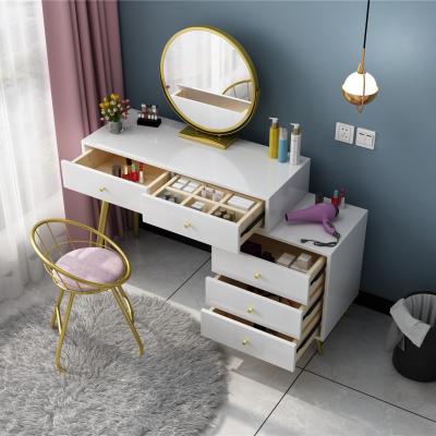 China Extendable High End Dressing Table Bedroom Contracted Luxury European Makeup Dresser for sale