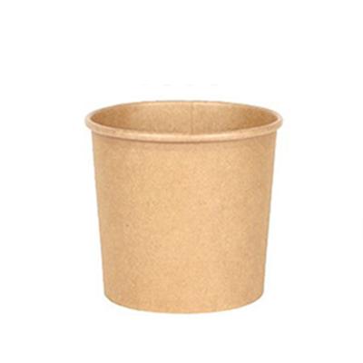 China Recyclable Eco - Friendly Disposable Food Grade Kraft Paper Soup Cup For Caterer for sale