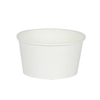 China 12oz Biodegradable Disposable Cup Ice Cream Wrapping Paper with Paper Lid Sauce Soup Compostable Biodegradable Cup for sale