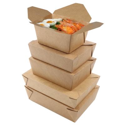 China High Quality Recyclable Salad Packaging Box Eco Friendly Fast Food Wrapping Paper Lunch Box for sale