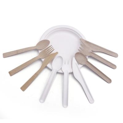 China Eco-friendly Biodegradable Cutlery Sets Bagasse Nurture Pulp Fork Knife Spoon Disposable Flatware Set for sale