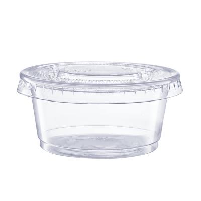 China 100% Biodegradable Eco Friendly Disposable Pla Sauce Disposable Plastic Cup 2oz With Lid for sale