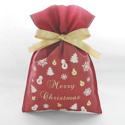 China Wholesale BIODEGRADABLE Christmas Personal Gift Bags Christmas Elf Stocking Red Christmas Stocking Candy Bag for sale